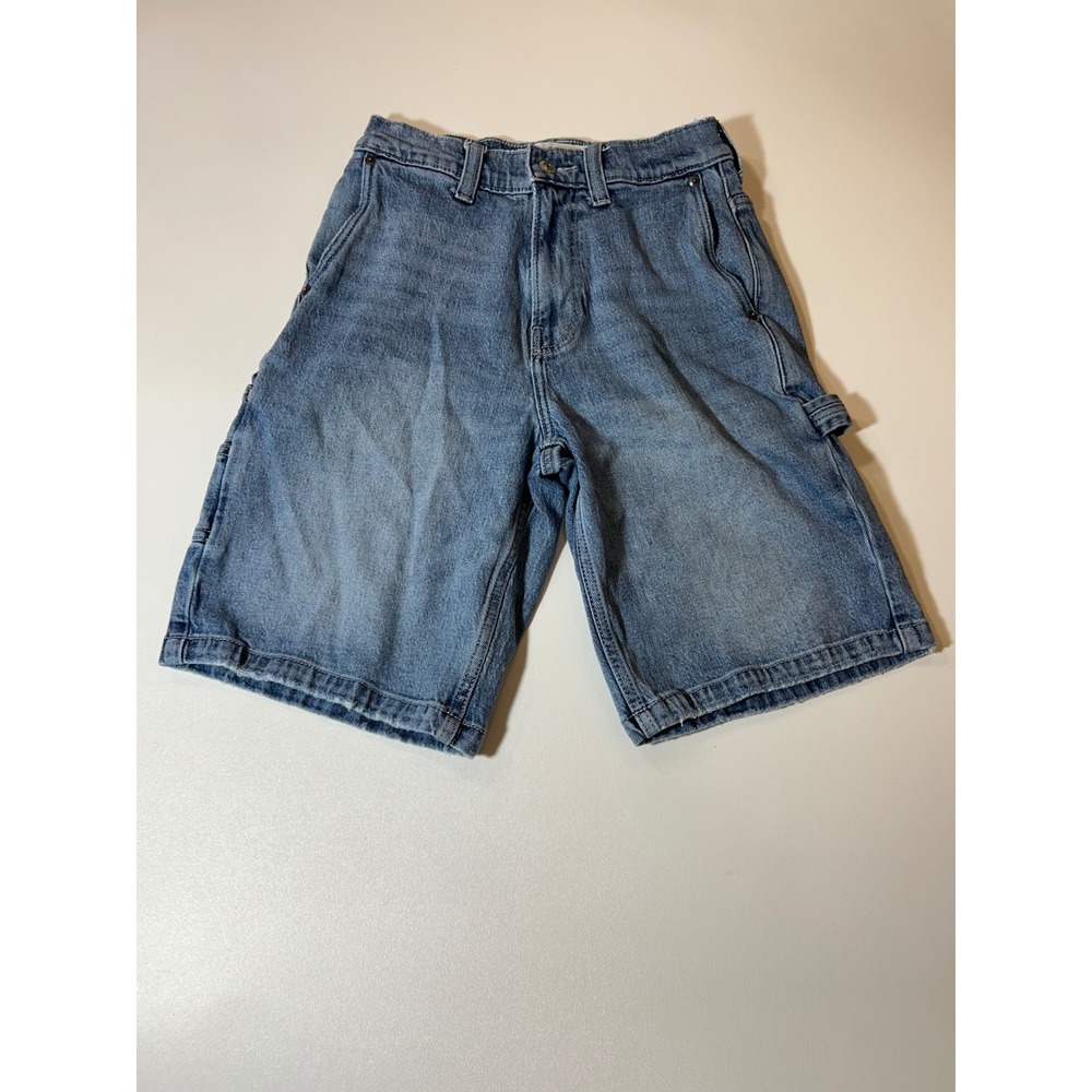Hollister Baggy Jean Short Men's Size 26 Blue Denim Carpenter Style
